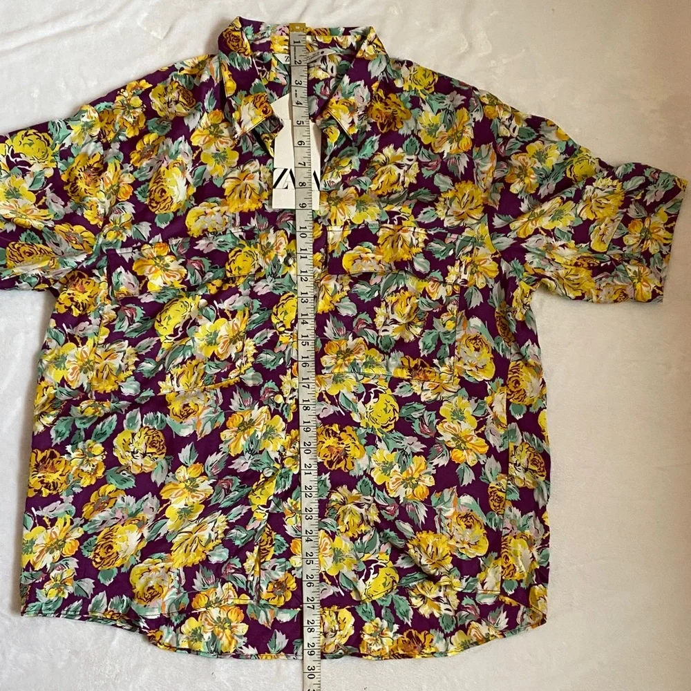 Zara Purple Floral Shirt